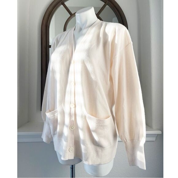 Lauren Ralph Lauren Cashmere Sweater, Winter Cream, NWT, Size M - Picture 1 of 8